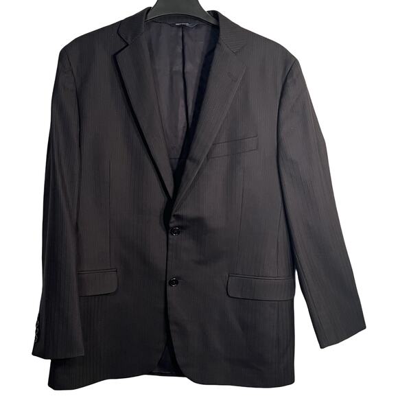 Brooks Brothers Mens Suit Jacket Size 42R Black Wool Vent Single Breasted Preppy - Picture 1 of 11